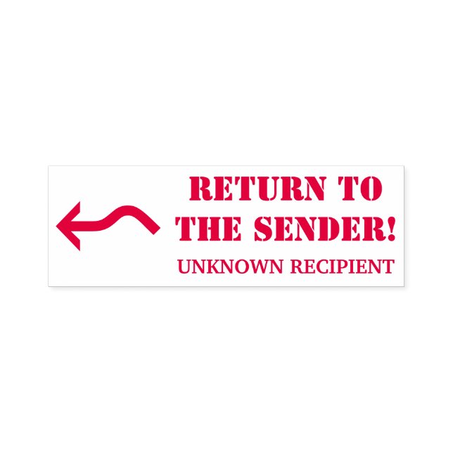 Carimbo Auto Entintado "Devolva ao Remetente!" "DESCONHECIDO RECIPIENTE" (Design)