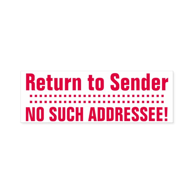 Carimbo Auto Entintado "Devolver ao Remetente", "NENHUM DESTINATÁRIO" (Design)