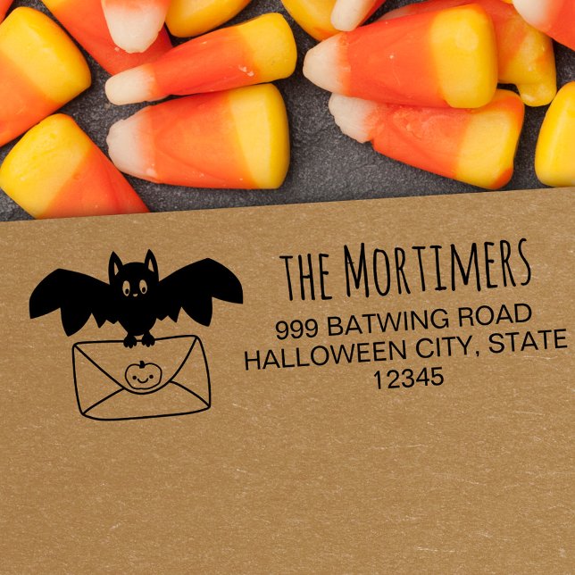 Carimbo Auto Entintado Dia das Bruxas de Entrega da Família Mail (Criador carregado)