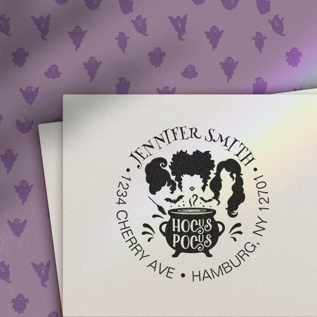 Carimbo Auto Entintado Dia de as Bruxas engraçado Hocus Pocus Sisters End (Criador carregado)