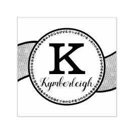 Carimbo Auto Entintado Diamantes Chic Fita de Fita ondulada Girly Glam No