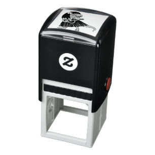 Carimbo Auto Entintado Dinossauro Havaiano Ukulele