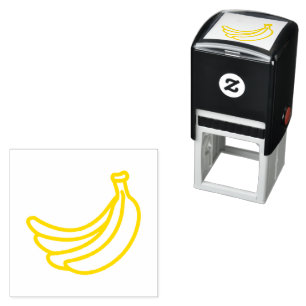 Carimbo Auto Entintado Dívidas Favoritas de Banana Retro Engraçadas Puns 