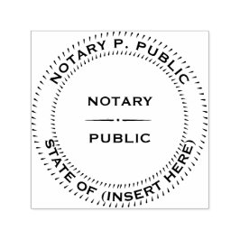 Carimbo Auto Entintado Divisor de linha redonda público notário