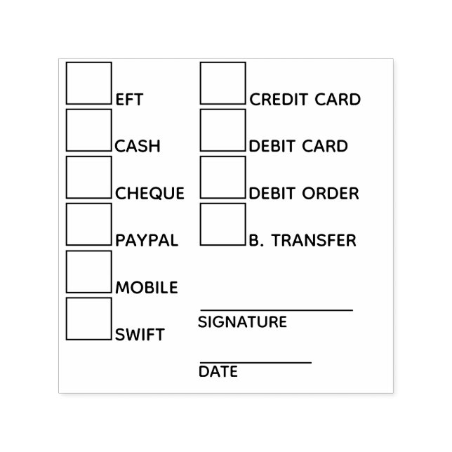 Carimbo Auto Entintado DIY Administração de escritório de métodos de paga (Design)