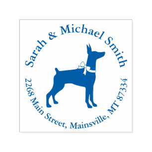 Carimbo Auto Entintado Dobermann Pinscher Chá de fraldas Puppy Dog Dobie