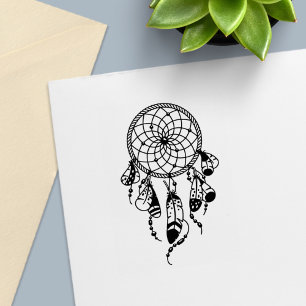 Carimbo Auto Entintado Dreamcatcher tribal Boho