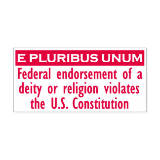 Carimbo Auto Entintado E PLURIBUS UNUM Stamp - Red/XL