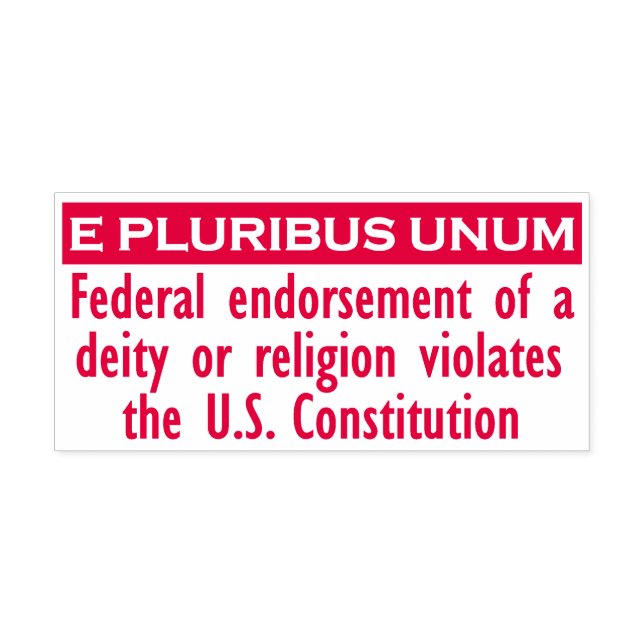 Carimbo Auto Entintado E PLURIBUS UNUM Stamp - Red/XL (Design)