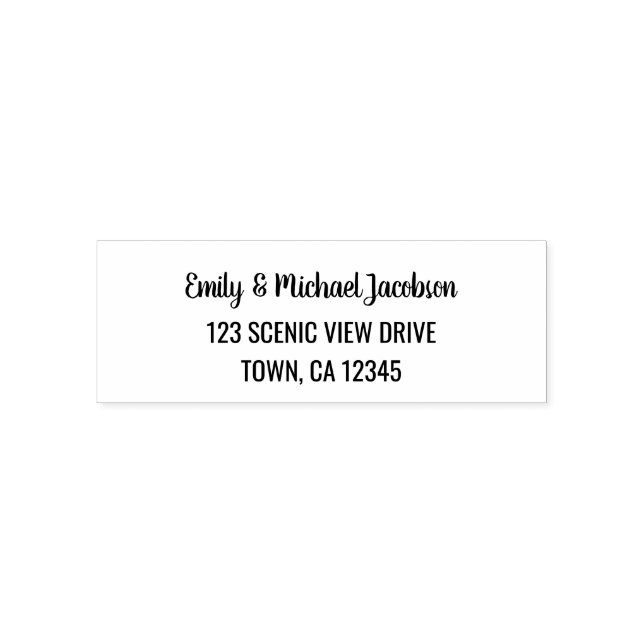 Carimbo Auto Entintado Elegant Modern Calligraphy Label for Couples (Design)