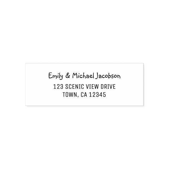 Carimbo Auto Entintado Elegant Modern Casual Handwriting for Couples (Design)