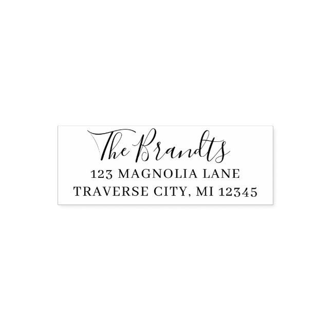 Carimbo Auto Entintado Elegant Script Family Fancy Name  (Design)