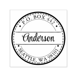 Carimbo Auto Entintado Elegant Script Name Return Address Stamp