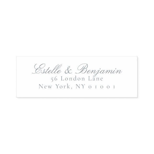 Carimbo Auto Entintado Elegant Script Return Address Wedding (Design)