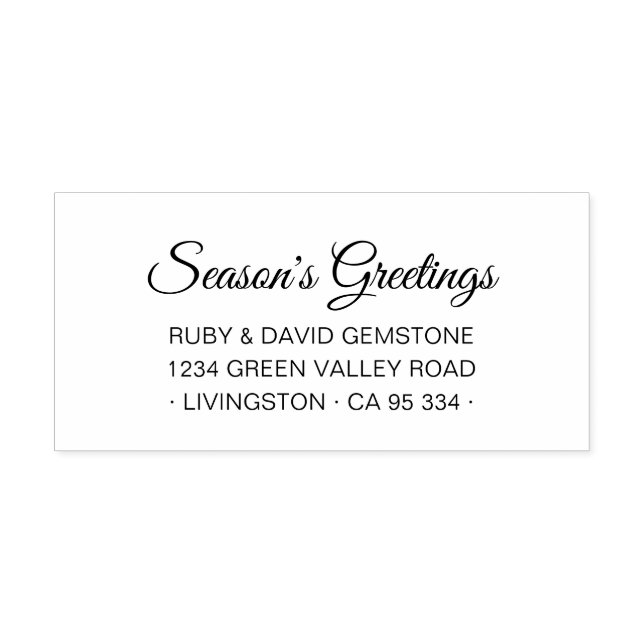 Carimbo Auto Entintado Elegant Script Seasons Greetings Typography (Design)