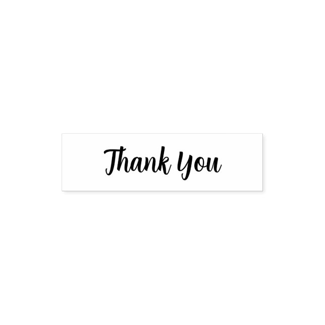 Carimbo Auto Entintado Elegant Script “Thank You” Rubber Stamp (Design)