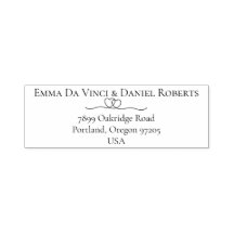 Elegant Script Wedding Return Address Stamp