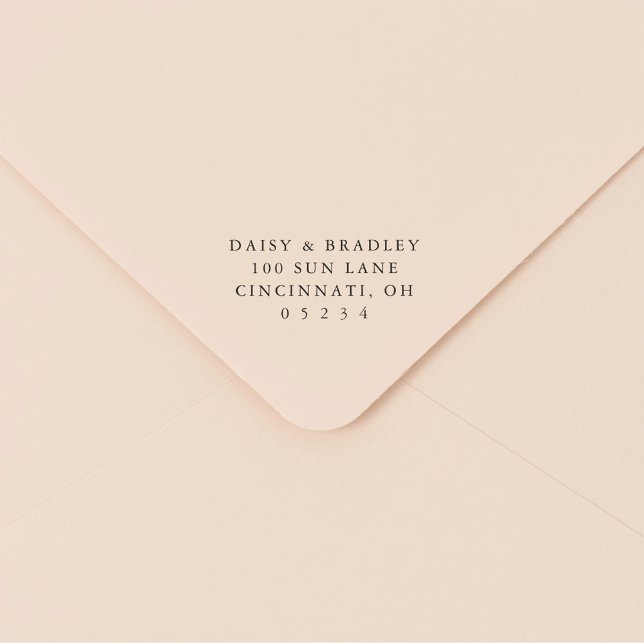 Carimbo Auto Entintado Elegant Simple Custom Wedding Return Address (Criador carregado)