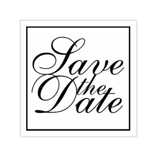 Carimbo Auto Entintado Elegante Casamento Salve a Data