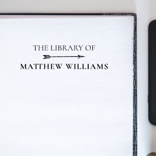 Carimbo Auto Entintado Elegante Clássico A Biblioteca Do Nome Personaliza