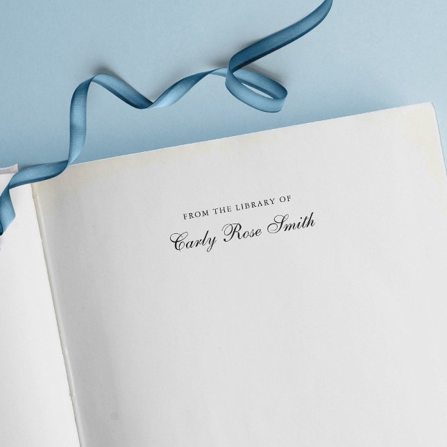 Carimbo Auto Entintado Elegante Clássico Cursivo Da Biblioteca De (Criador carregado)