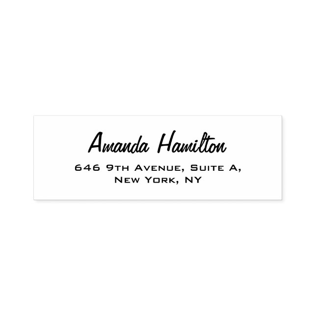 Carimbo Auto Entintado Elegante Escrita à Mão Branca Profissional (Design)