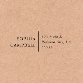 Carimbo Auto Entintado Elegante Mínimo Endereço de Retorno Automatizante