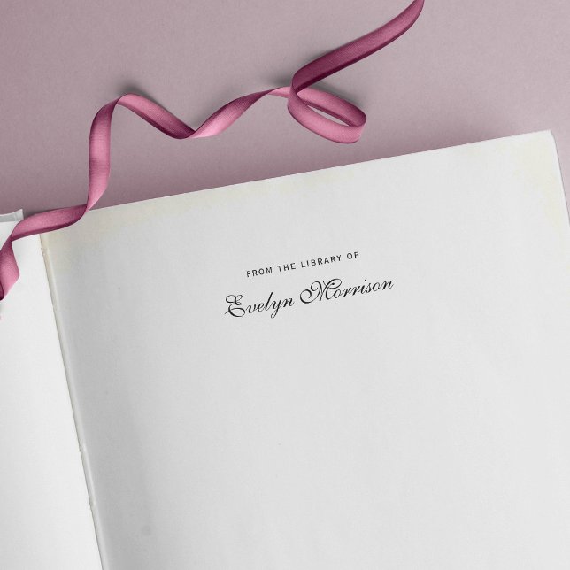 Carimbo Auto Entintado Elegante Script Da Biblioteca De (Criador carregado)