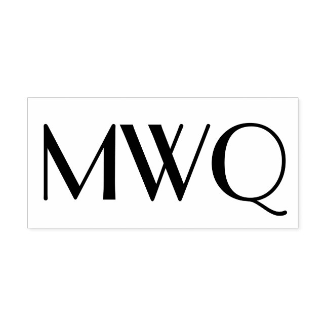 Carimbo Auto Entintado Elegante Simples 3 Monograma Inicial #6S (Design)