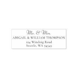 Carimbo Auto Entintado Elegante Sr. Clássico Endereço de Regresso de Casa