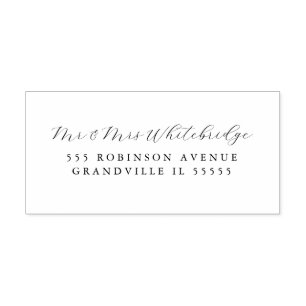 Carimbo Auto Entintado Elegante Sr. &Sra. design com script