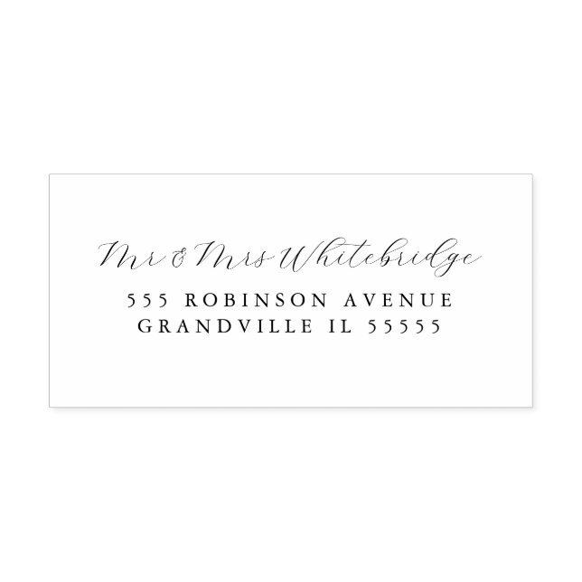 Carimbo Auto Entintado Elegante Sr. &Sra. design com script (Design)