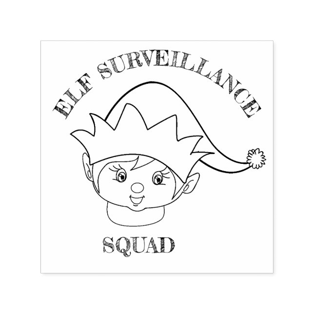 Carimbo Auto Entintado Elf Surveillance Squad Christmas (Design)