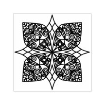 Emblema de Mandala Preta Trevo