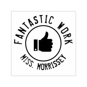 Carimbo Auto Entintado Encorajar Professores de Trabalho Fantásticos