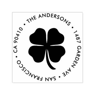 Carimbo Auto Entintado Enderece o selo, selo do endereço da boa sorte -