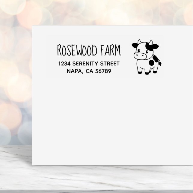 Carimbo Auto Entintado Endereço Comercial de Devolução de Vaca em Cubo (Criador carregado)