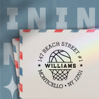 Endereço da família de basquetebol de devolução pe