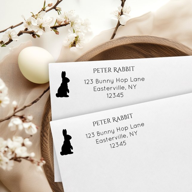 Carimbo Auto Entintado Endereço de devolução Bunny (Criador carregado)