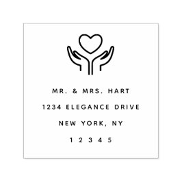 Carimbo Auto Entintado Endereço de Devolução Clássico Mínimo Elegante em