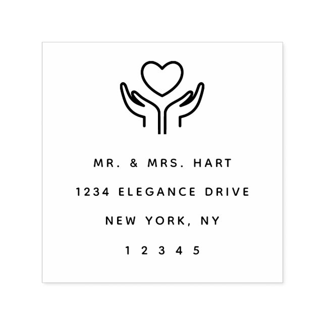 Carimbo Auto Entintado Endereço de Devolução Clássico Mínimo Elegante em  (Design)