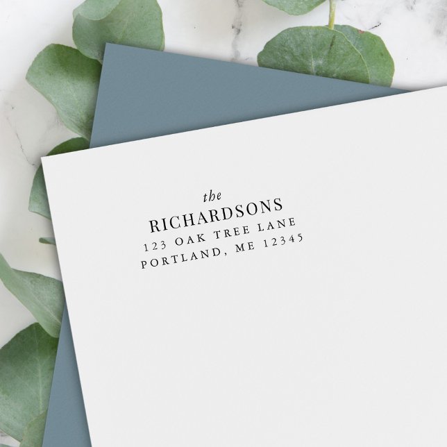 Carimbo Auto Entintado Endereço de Devolução Clássico Moderno do Sobrenom (Criador carregado)