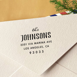 Carimbo Auto Entintado Endereço de devolução clássico simples