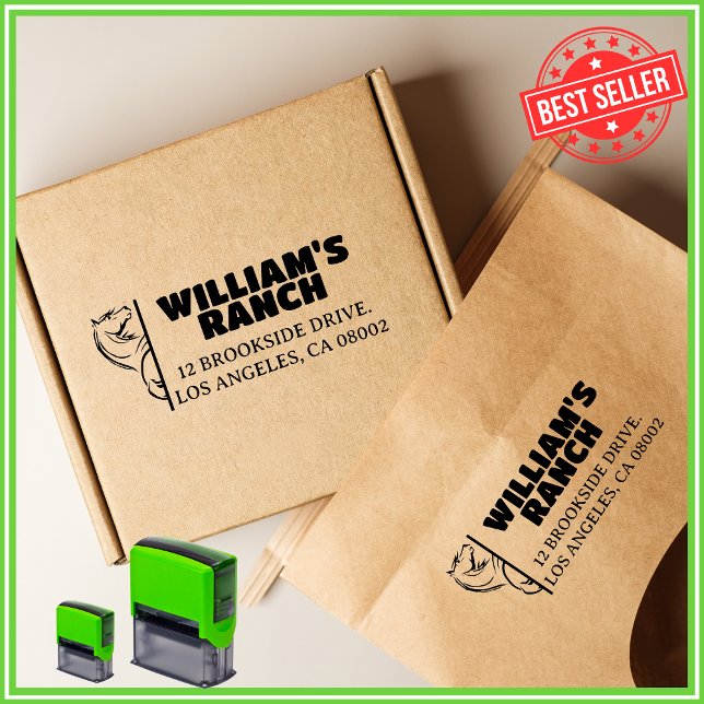 Carimbo Auto Entintado Endereço de devolução comercial exclusivo da famíl (Criador carregado)