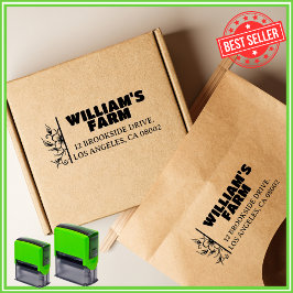 Carimbo Auto Entintado Endereço de devolução comercial exclusivo da famíl