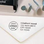 Carimbo Auto Entintado Endereço de devolução comercial | Logotipo profiss<br><div class="desc">Um simples modelo de negócios personalizado em um estilo moderno minimalista que pode ser facilmente atualizado com o logotipo, o nome e o endereço da sua empresa. Se você precisar de ajuda para personalizar este produto, entre em contato comigo usando o botão de mensagem abaixo e terei todo o prazer...</div>