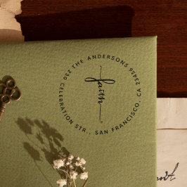 Carimbo Auto Entintado Endereço de Devolução Cruzada de Fé do Script