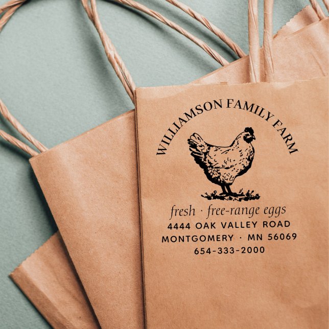 Carimbo Auto Entintado Endereço de devolução da caixa de ovos clássica /  (Criador carregado)