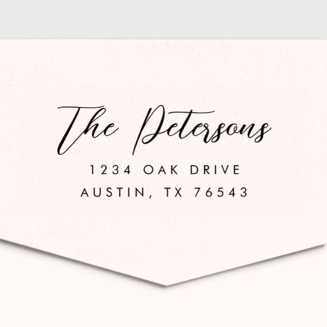 Carimbo Auto Entintado Endereço de devolução da caligrafia clássica (Criador carregado)