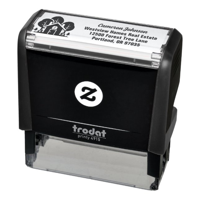 Carimbo Auto Entintado Endereço de devolução da casa da floresta da empre (Produto)